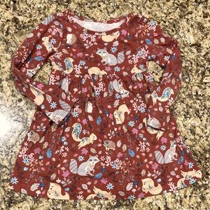 Forest Animals Empire Waist Dress